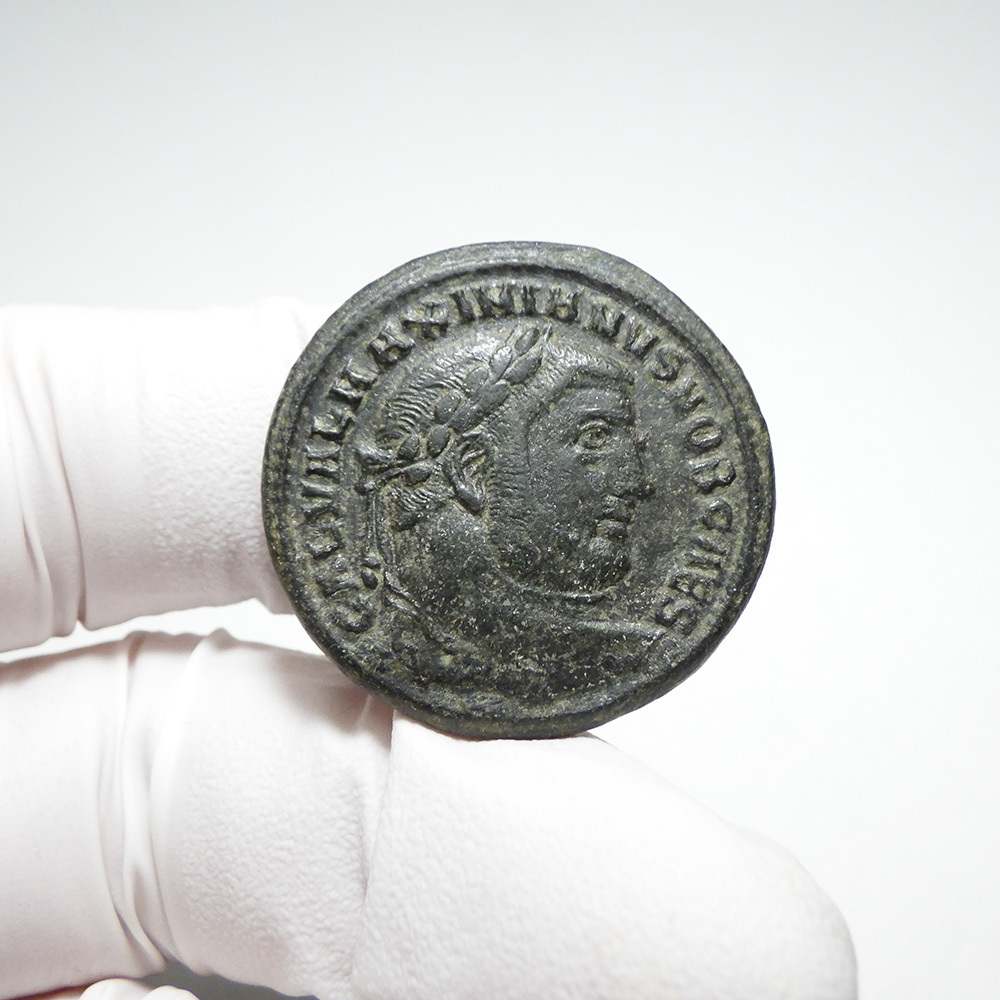 【古代ローマコイン】Galerius（ガレリウス）クリーニング済 ブロンズコイン 銅貨 フォリス(KPVXgc_yp8)の画像2