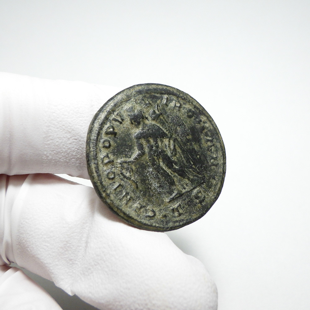 【古代ローマコイン】Galerius（ガレリウス）クリーニング済 ブロンズコイン 銅貨 フォリス(KPVXgc_yp8)の画像7