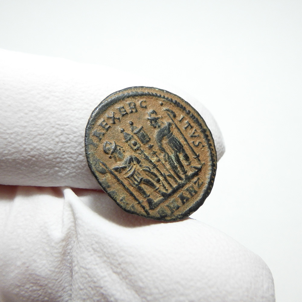 【古代ローマコイン】Constantius II（コンスタンティウス2世）クリーニング済 ブロンズコイン 銅貨 フォリス(39NnZHXziP)の画像7