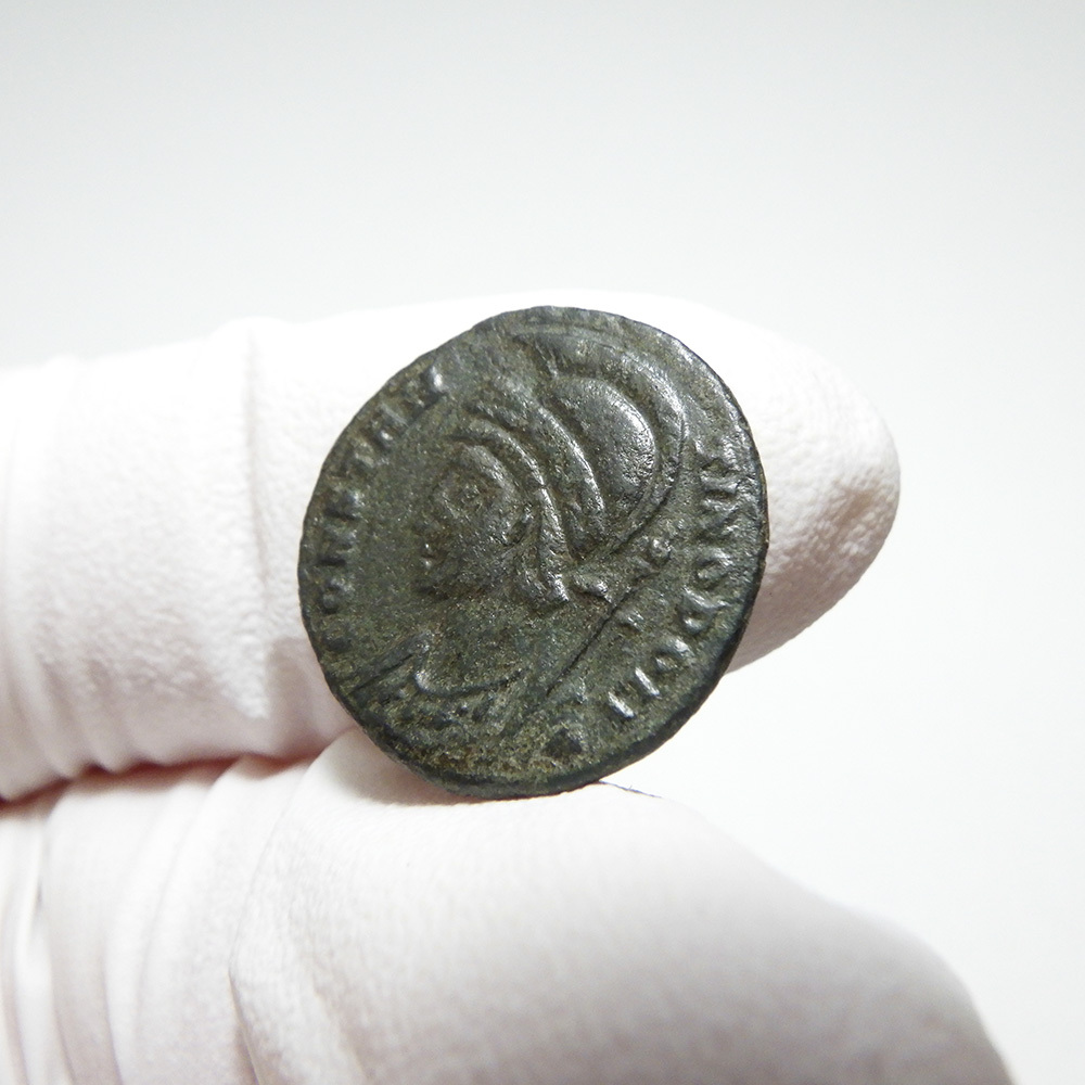 【古代ローマコイン】City Commem（コンスタンティノポリス記念）クリーニング済 ブロンズコイン 銅貨 フォリス(pucwHYLxkF)の画像3