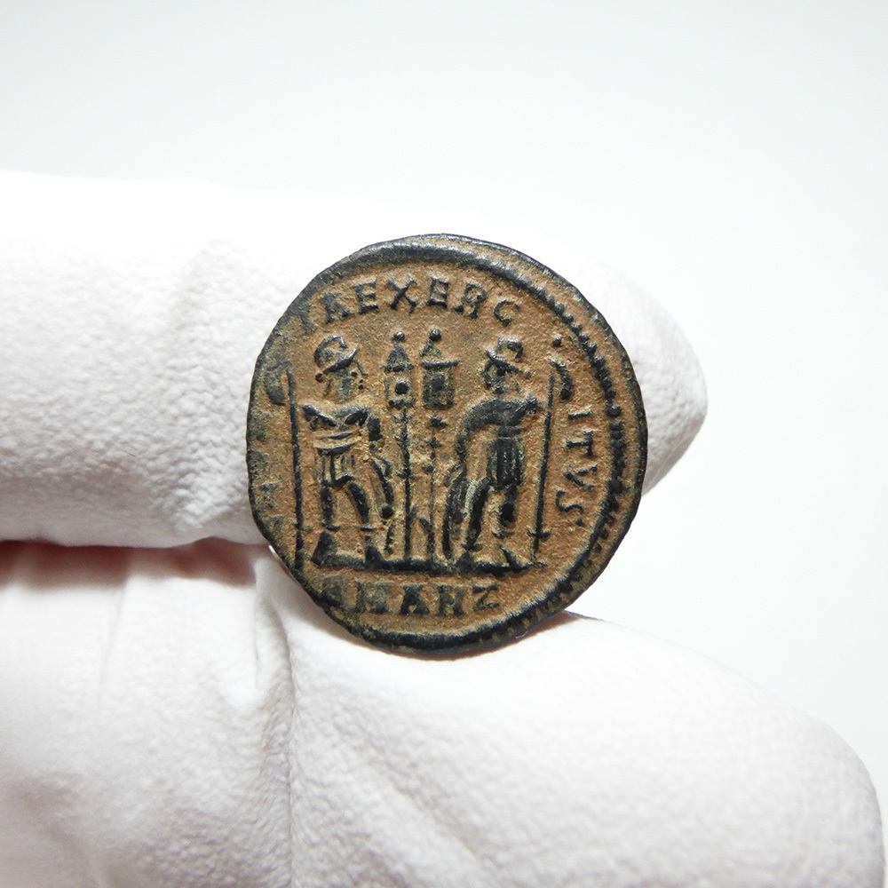 【古代ローマコイン】Constantius II（コンスタンティウス2世）クリーニング済 ブロンズコイン 銅貨 フォリス(39NnZHXziP)_画像5