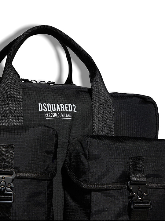 定価10.1万ディースクエアード DSQUARED2 機能性も充実！CERESIO 9 MILANO＆ブランドロゴ 2WAYワークバッグ ショルダー トートバッグ 鞄の画像4