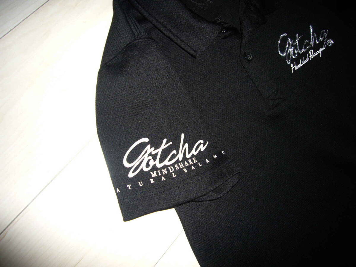 ガッチャGOTCHAゴルフ Sサイズ 半袖ポロシャツ ブラック 中古良品の画像4