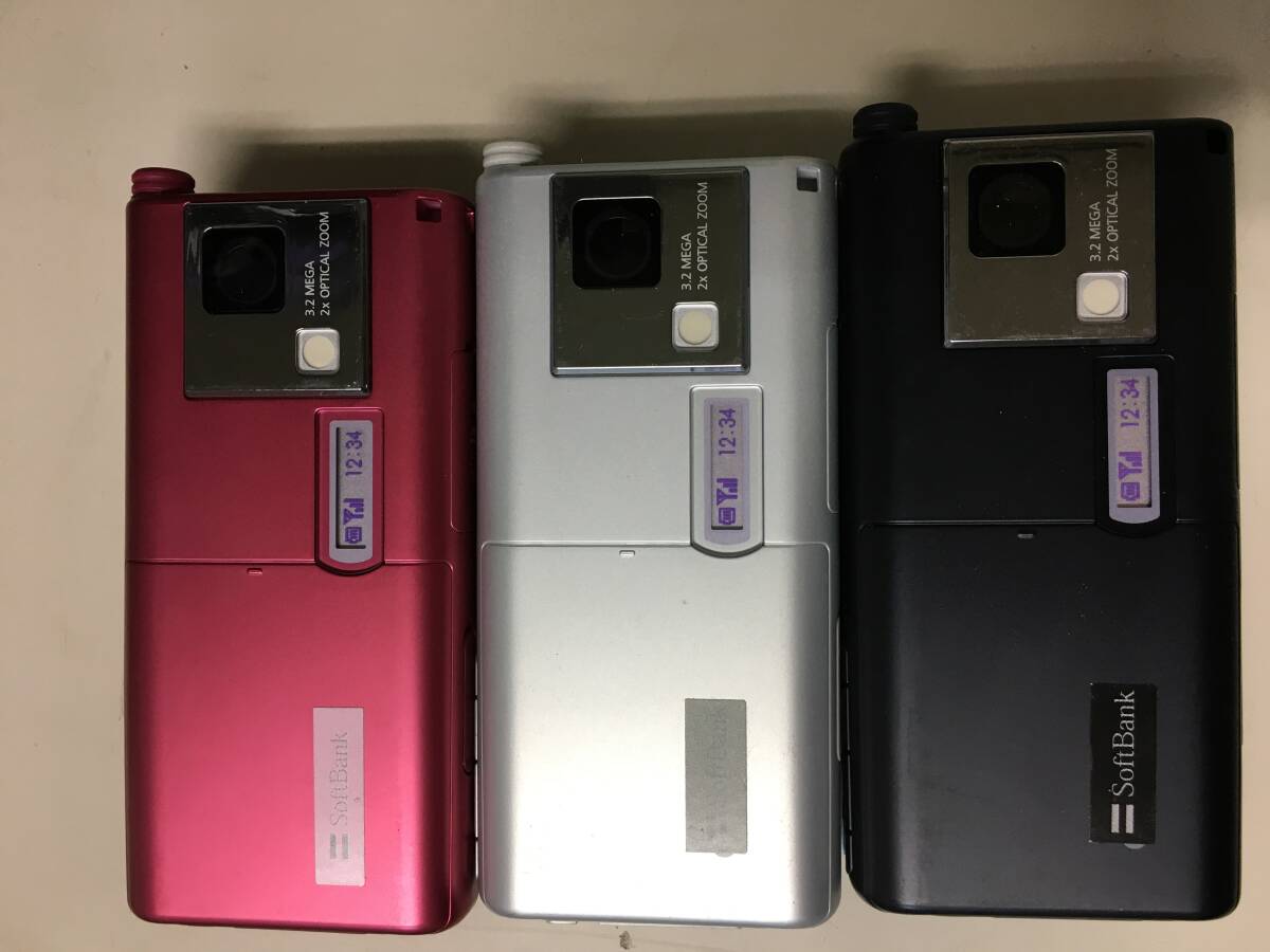 A1336 モックアップ SoftBank V604SH SHARP 3色セット 展示用模型 携帯電話 ガラケー 展示用サンプルの画像3