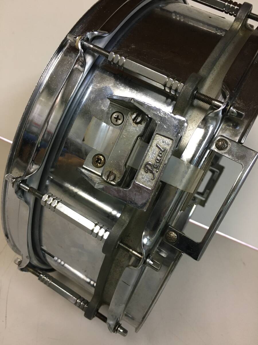 A1304 Pearl パール スネア スネアドラム ドラム Super Hoop STEEL SHELL 現状品の画像7