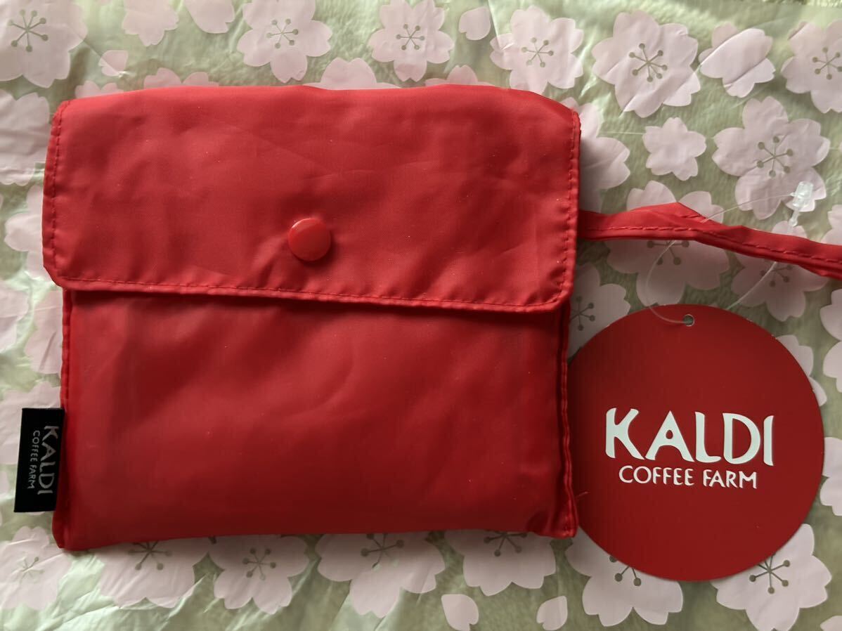 ★未使用★ KALDI オリジナルエコバッグ RED カルディ オンライン販売終了分の画像3