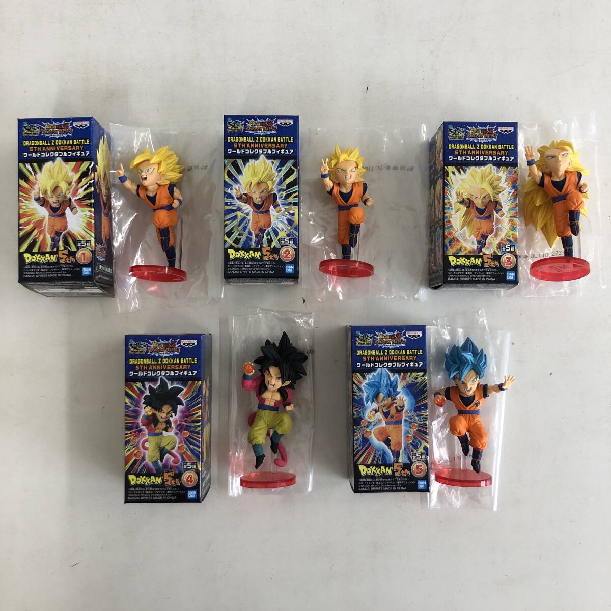 DRAGONBALL Z ドラゴンボールZ ドッカンバトル 5th Anniversary WCF ワーコレ フィギュア 全5種セット 孫悟空 ※開封済み【中古品】_画像7