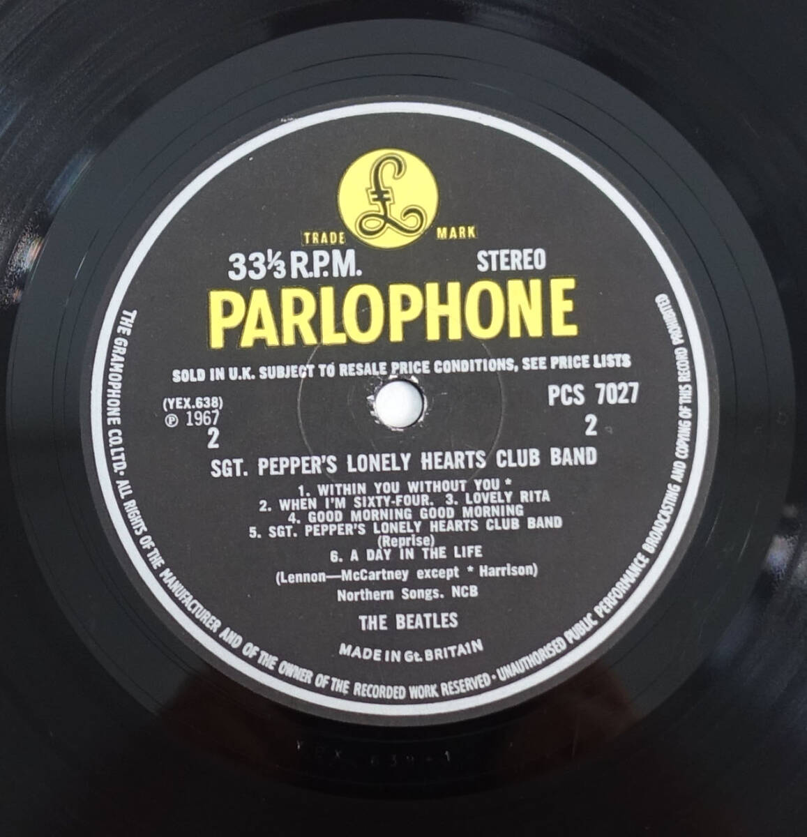 極美! UK Original 初回 Parlophone PCS 7027 SGT. Peppers / The Beatles MAT: 1/1_画像7