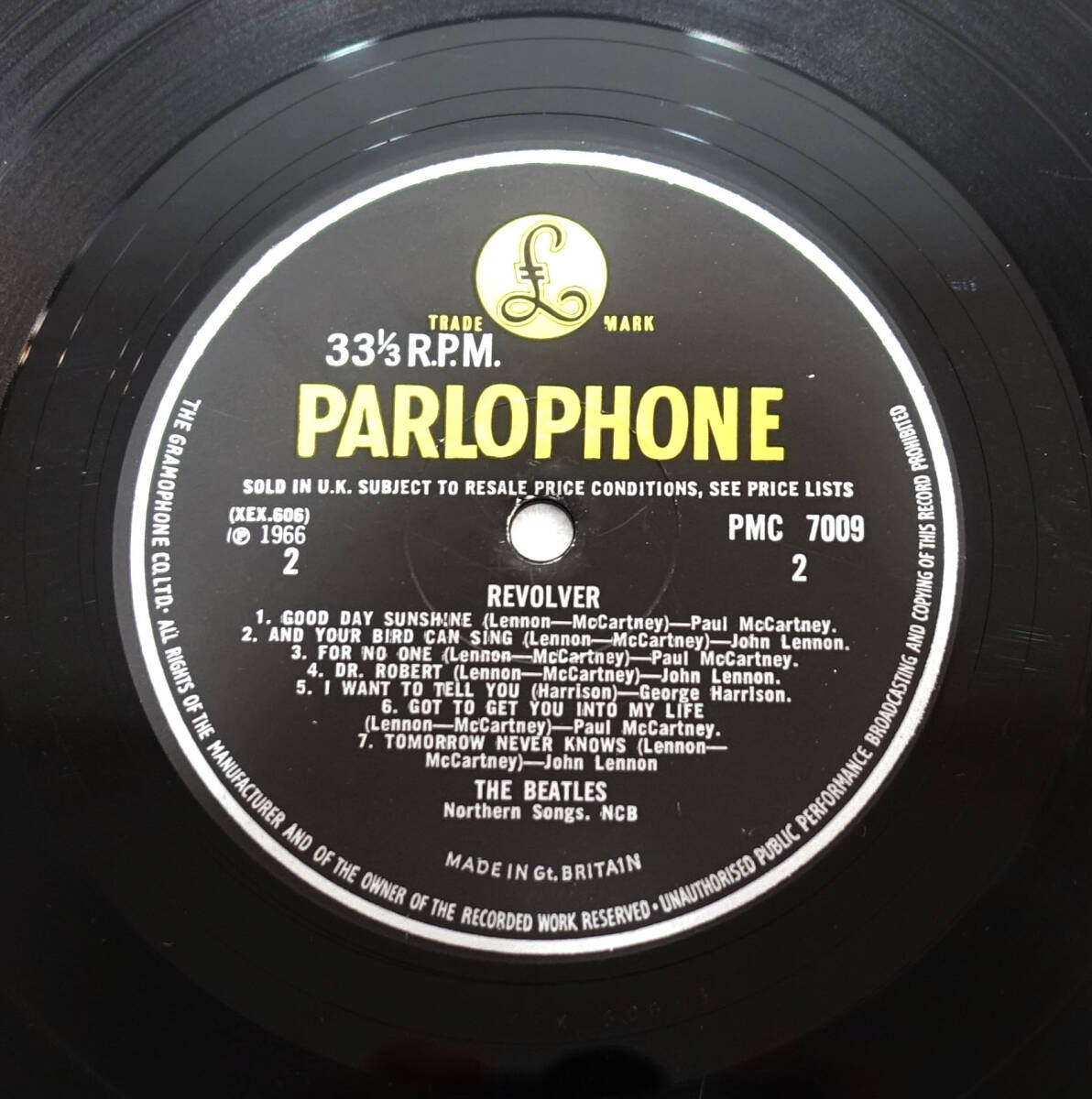UK Original 初回 Parlophone PMC 7009 REVOLVER / The Beatles MAT: 2/3+DR. Robertの画像4