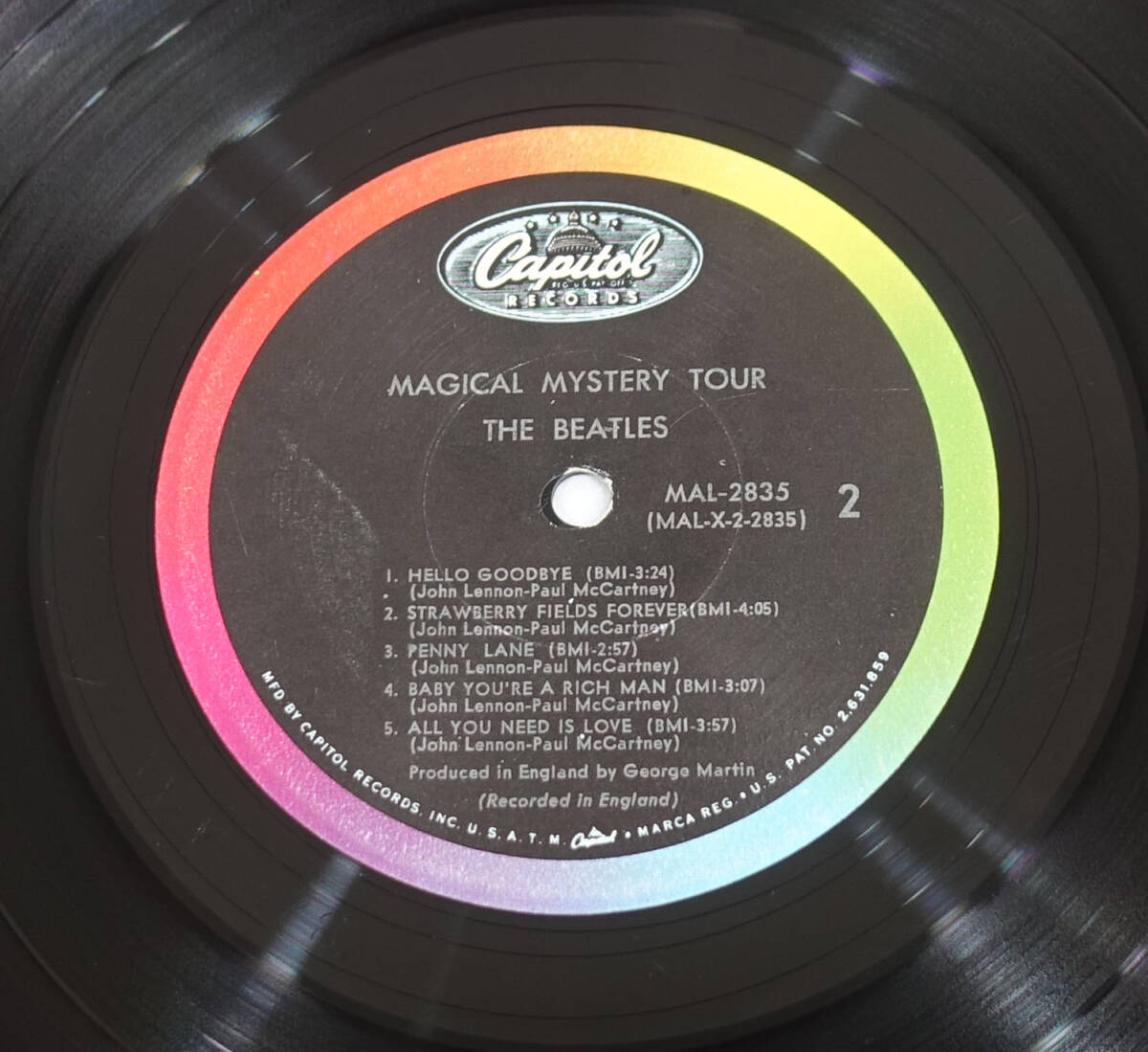 極美! US Capitol MONO MAL-2835 完全オリジナル Magical Mystery Tour / The Beatles_画像6