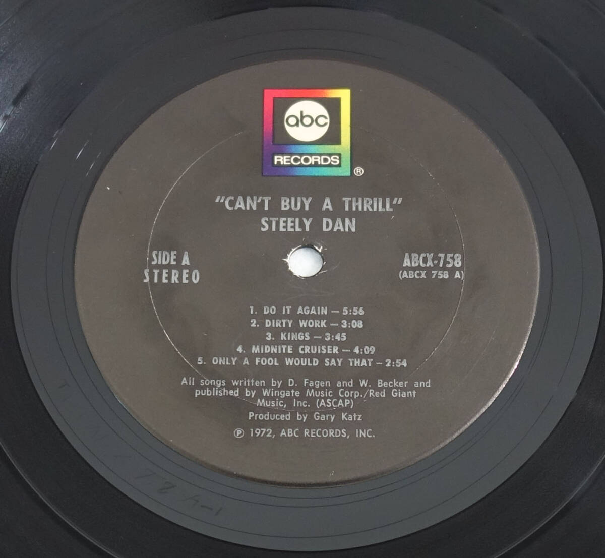 極上品! US abc Records オリジナル ABCX-758 Can’t Buy A Thrill / Steely Dan MAT: 1/1A_画像6