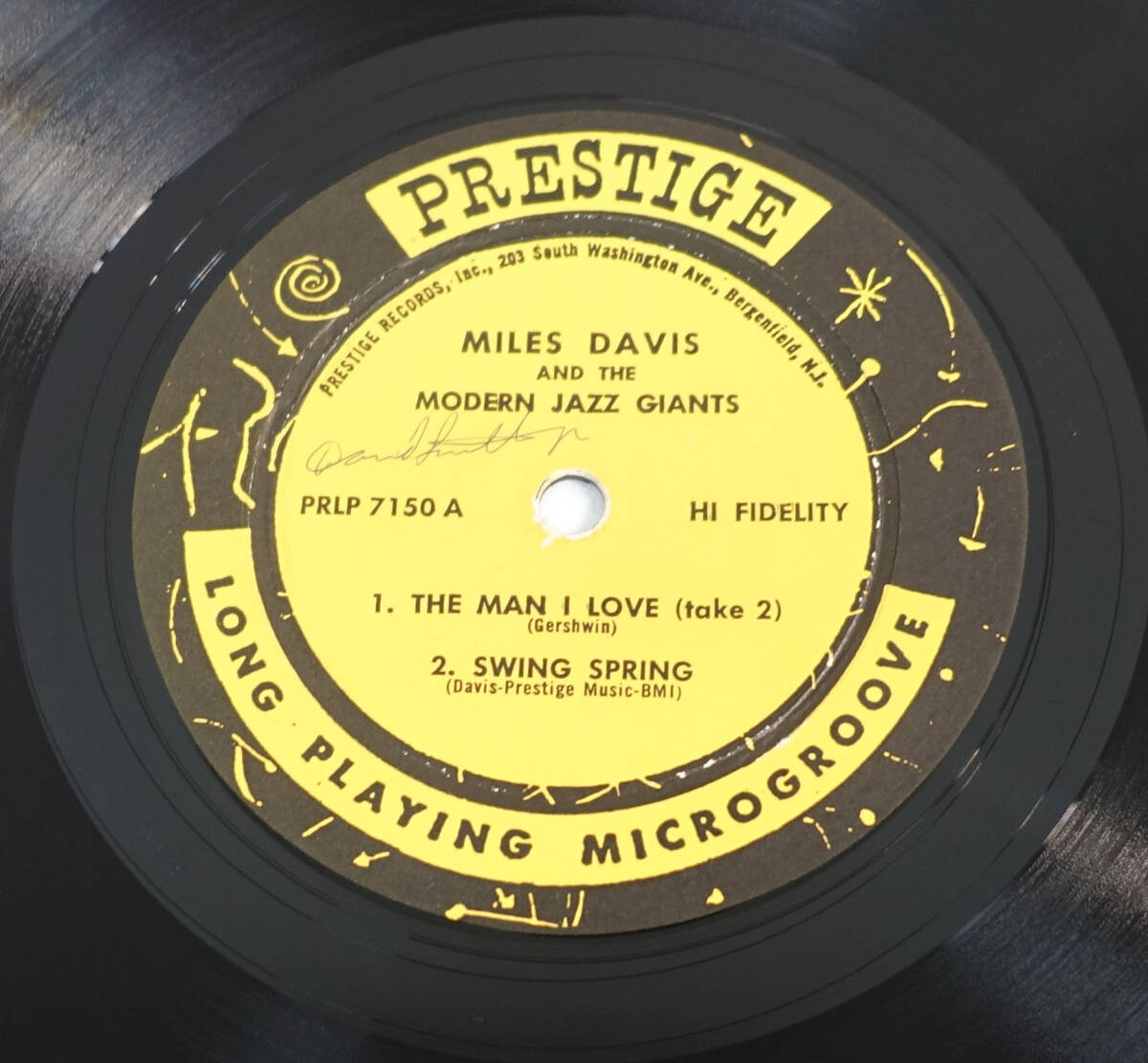 極美! US Prestige PRLP 7150 オリジナル Modern Jazz Giants / Miles Davis NJ/DG/RVGの画像3