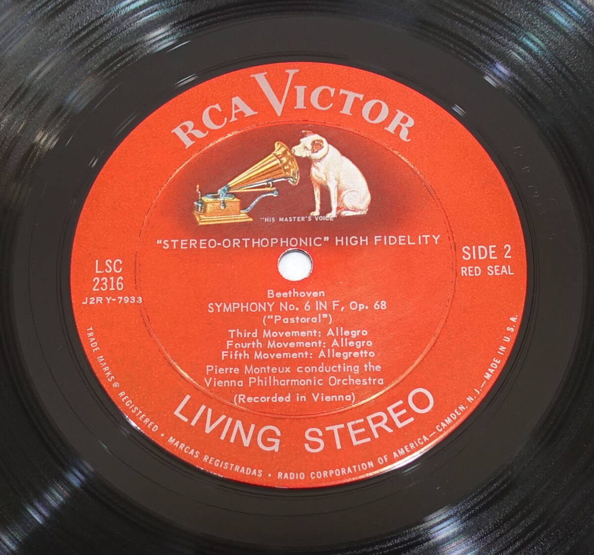 極美! 米RCA LSC 2316 Shaded-Dog ベートーヴェン交響曲第6番 モントゥーの画像8
