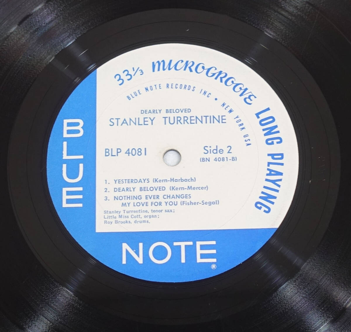 US BLUE NOTE BLP 4081 オリジナル Dearly Beloved / Stanley Turrentine NYC/RVG/EAR_画像4