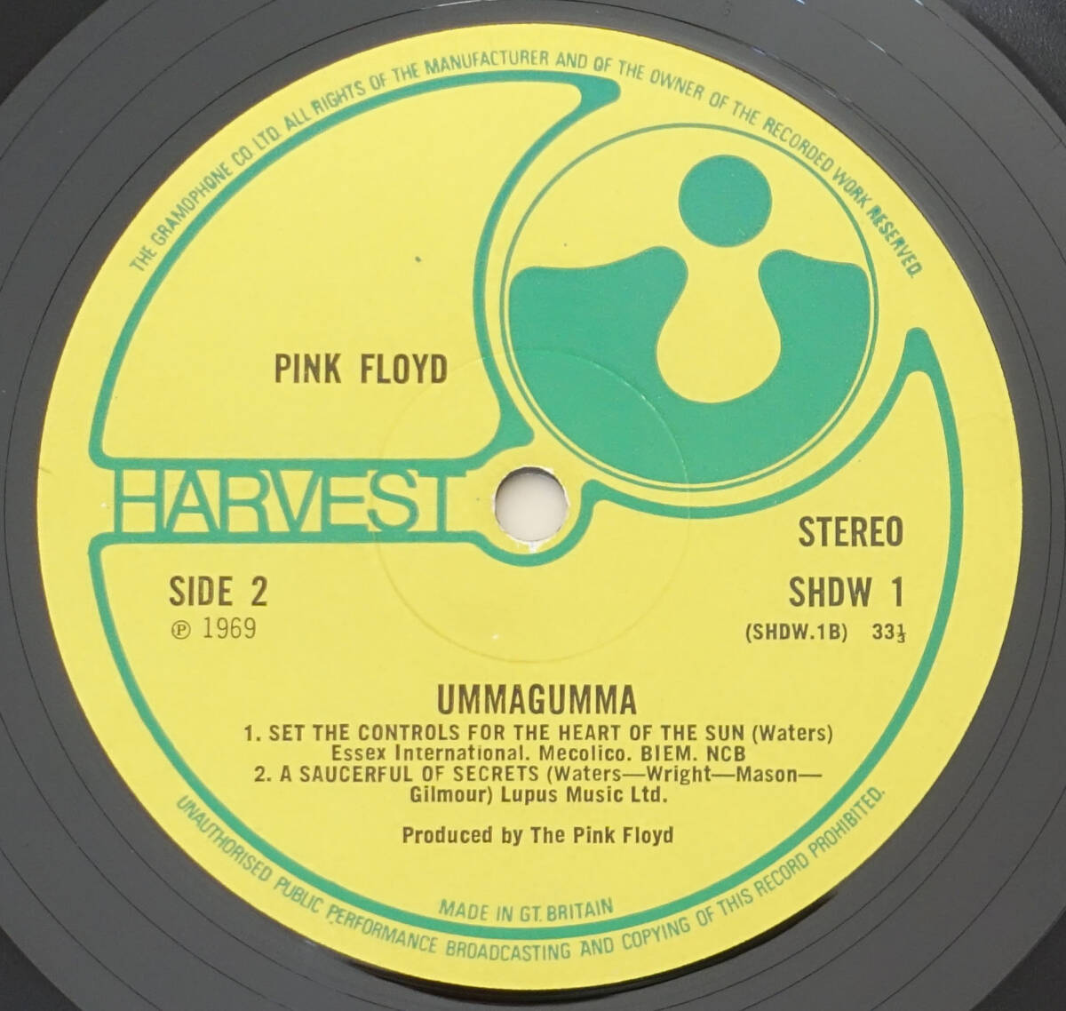 UK Original 初回 HARVEST SHDW 1-2 UMMAGUMMA / PINK FLOYD MAT: 1/2/1/3+NO EMIの画像4