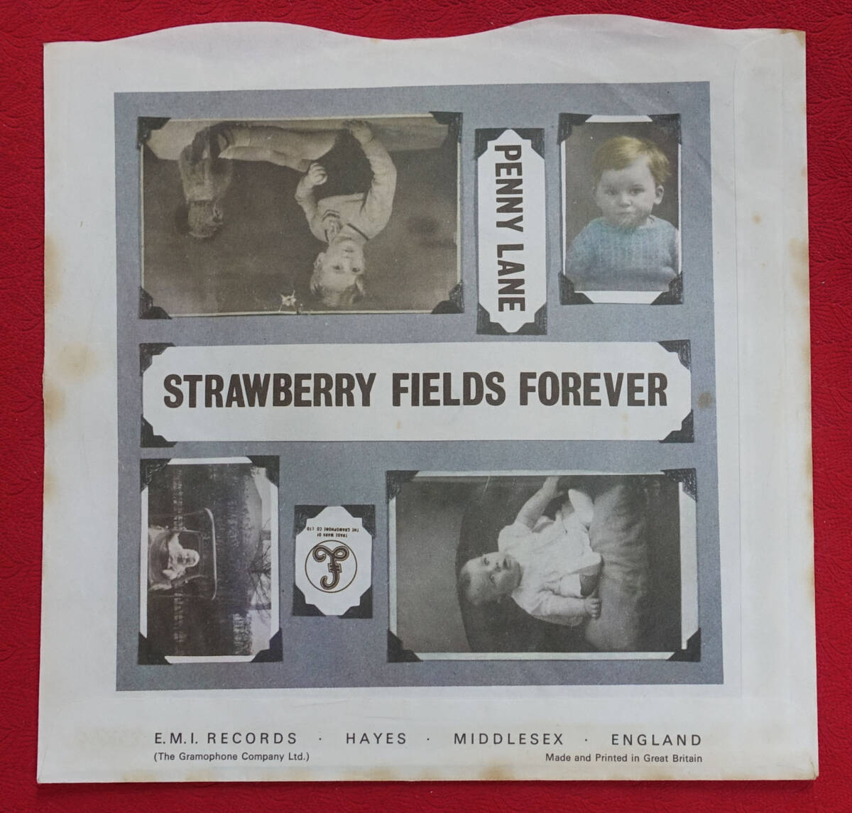 極美! UK Original 初回 Parlophone R 5570 Strawberry Field Forever / The Beatles MAT: 1/2の画像2