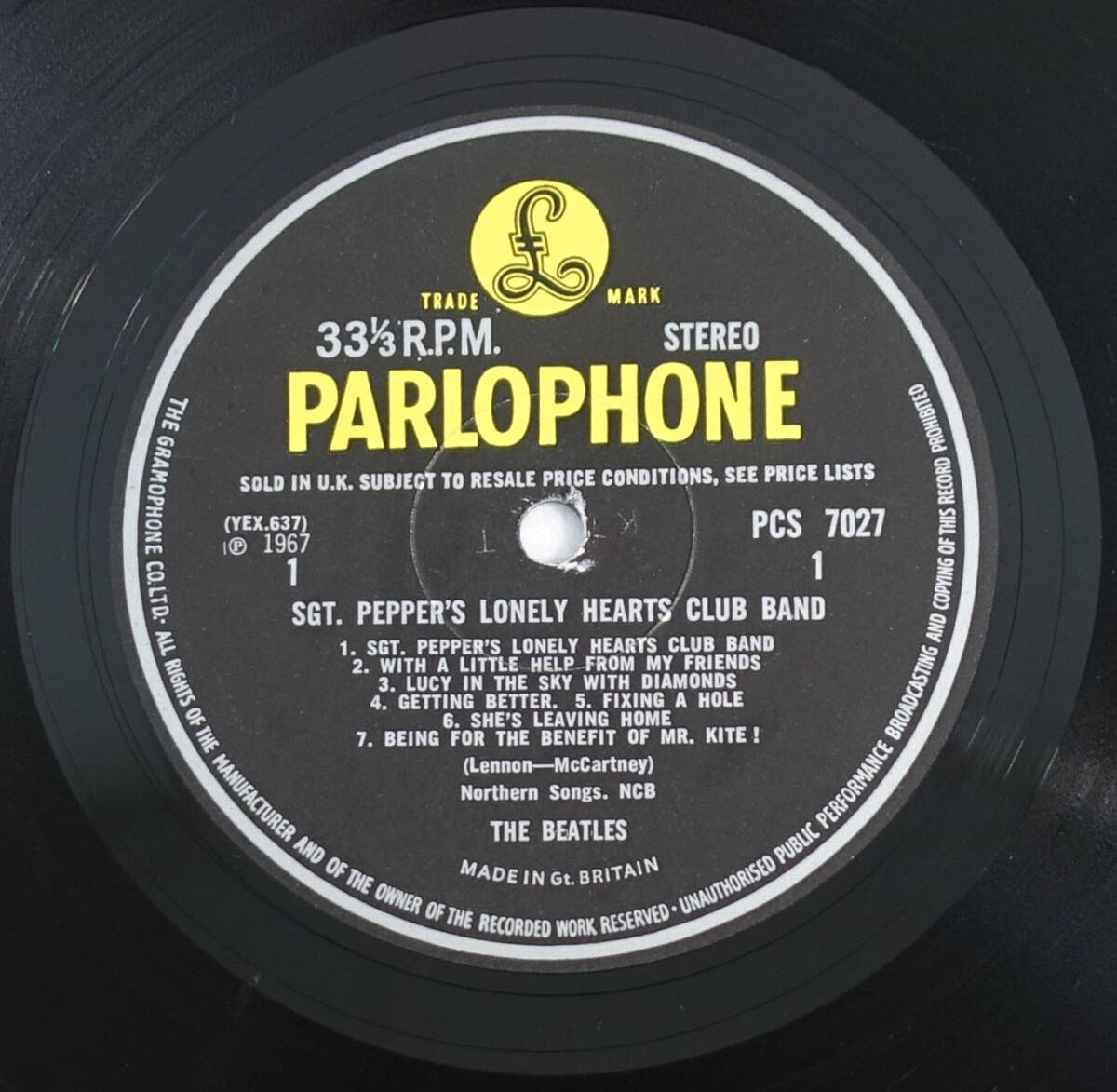 極美! UK Original 初回 Parlophone PCS 7027 SGT. Peppers / The Beatles MAT: 1/1_画像6