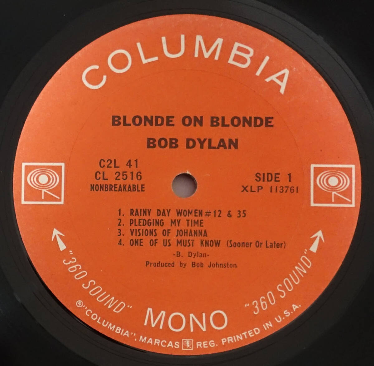 極美盤! US Columbia C2L 41 完全オリジナル 2EYES Blonde on Blonde / Bob Dylan MAT: 2B/3B/4F/2F_画像5