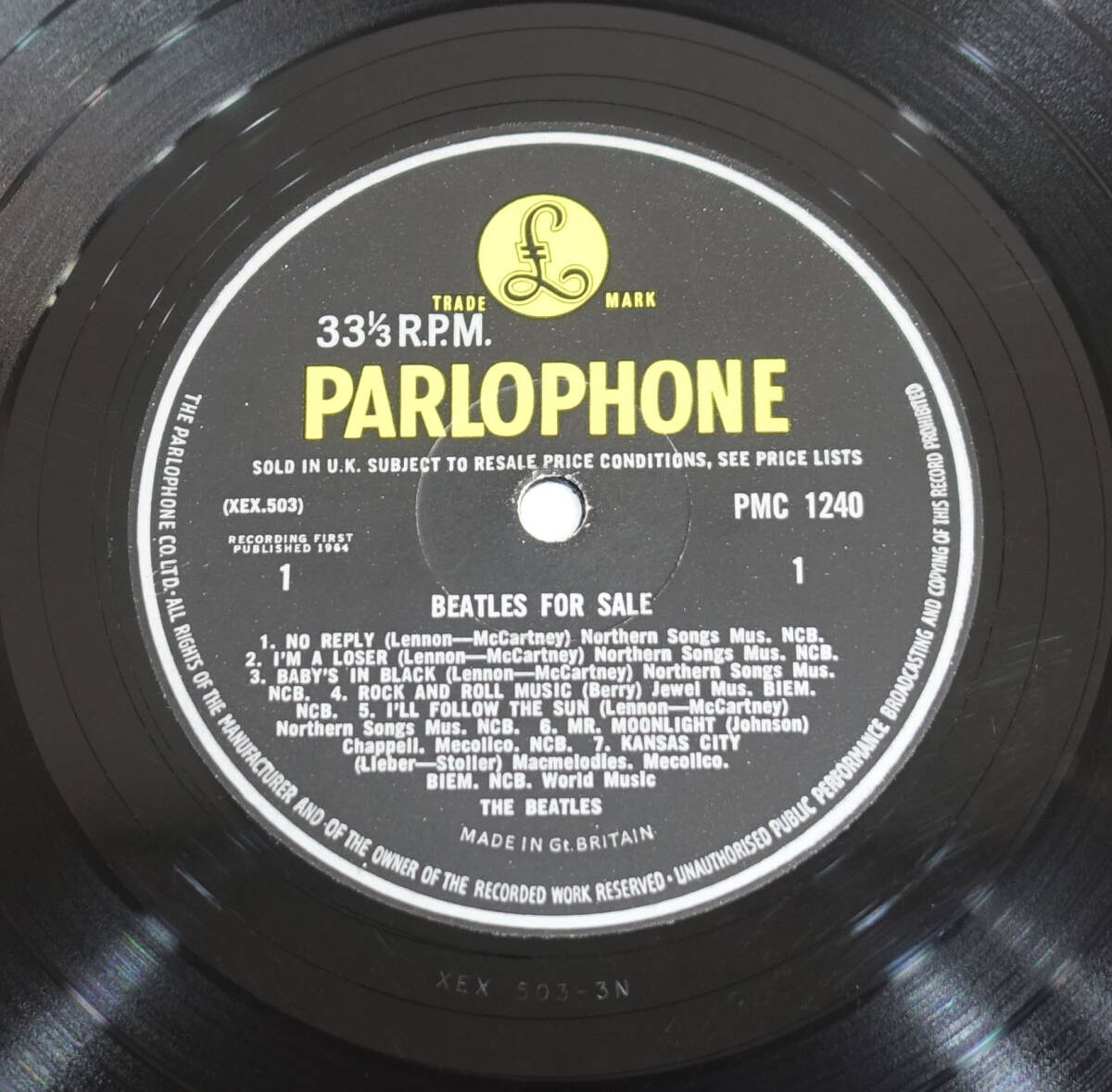 極美! UK Original初回 Parlophone PMC 1240 Beatles For Sale / The Beatles MAT: 3N/3N_画像6
