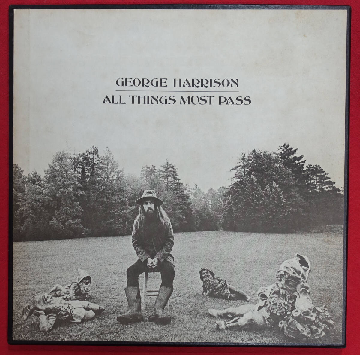 極美! UK Original 初回 APPLE STCH ALL THINGS MUST PASS / George Harrison MAT: ALL 1U+Poster 完品の画像1