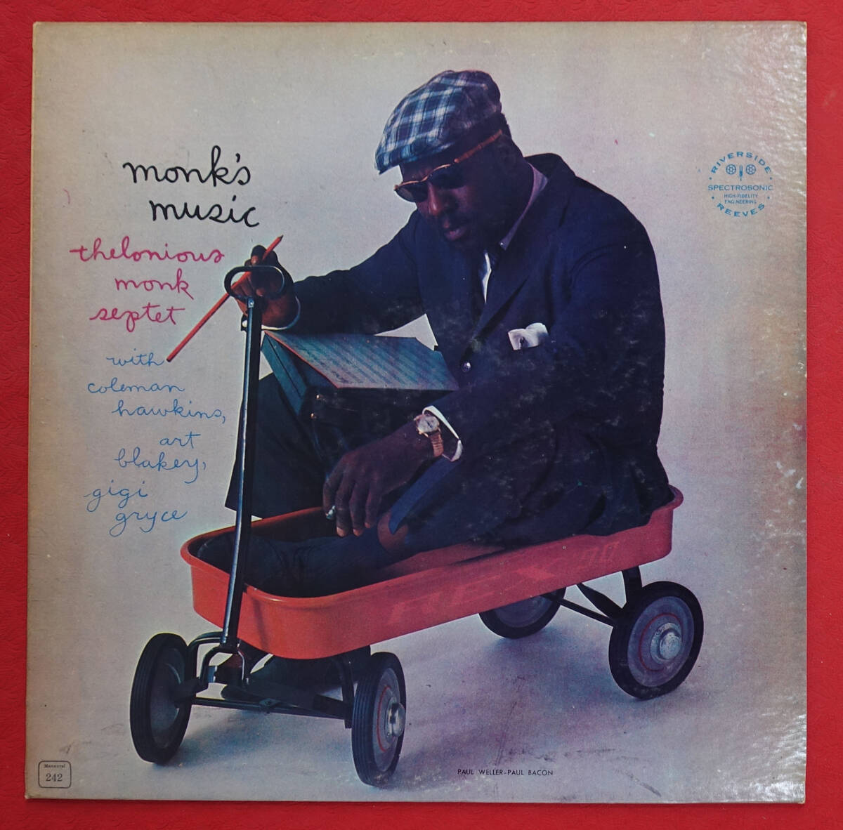  ultimate beautiful! US Riverside RLP 12-242 original Monk*s Muisc / Thelonious Monk. large /DG lable 
