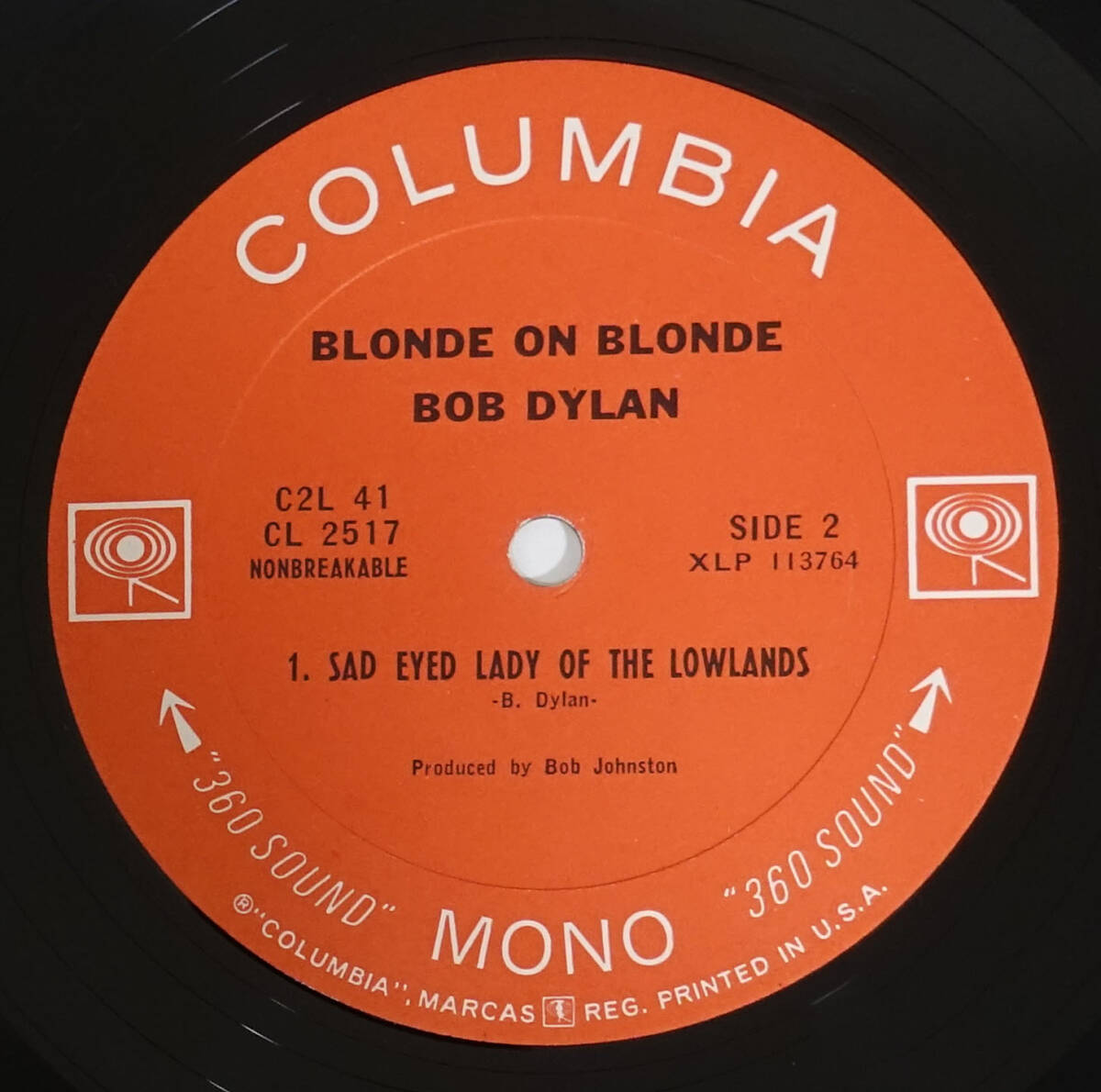 極美盤! US Columbia C2L 41 完全オリジナル 2EYES Blonde on Blonde / Bob Dylan MAT: 2B/3B/4F/2Fの画像8
