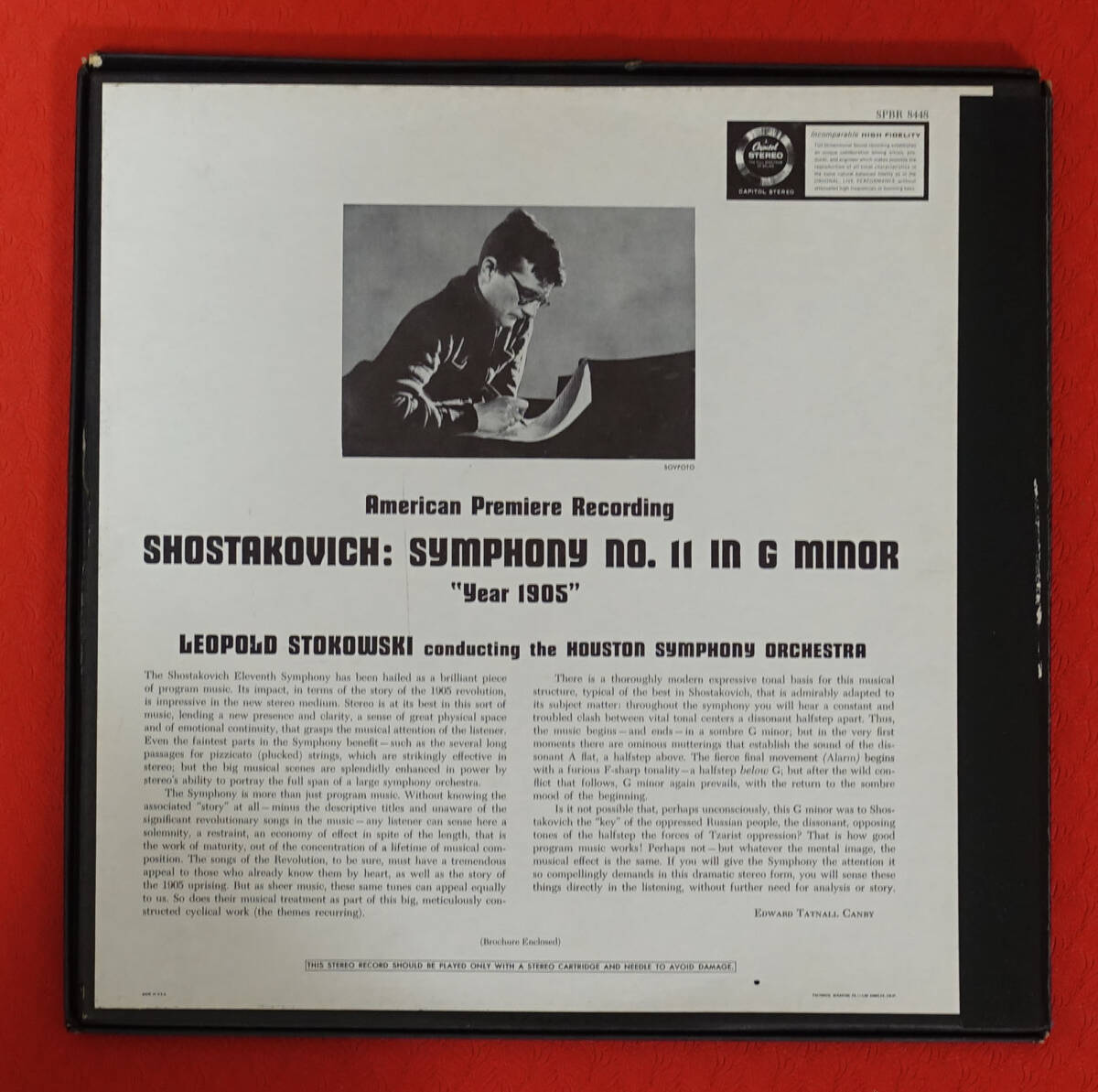 希少! 米CAPITOL SPBR-8448 ショスタコーヴィチ交響曲第11番 ストコフスキ の画像3