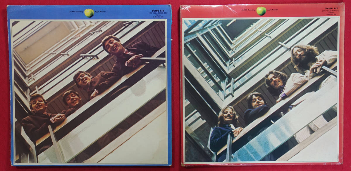 超レア! 極上品! UK Original 初回 APPLE PCS 1962~1970年 BLUE&RED VINYL / The Beatlesの画像2