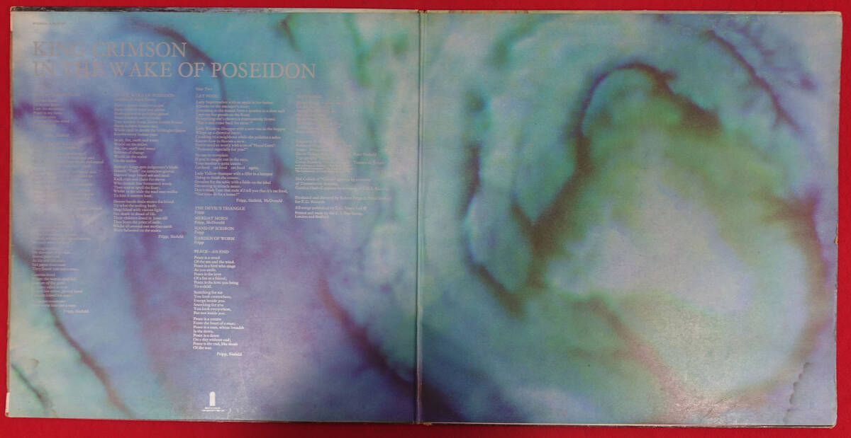 極美! UK Original 初回 ISLAND ILPS -9127 In the Wake of Poseidon / King Crimson MAT: A1/B1の画像4