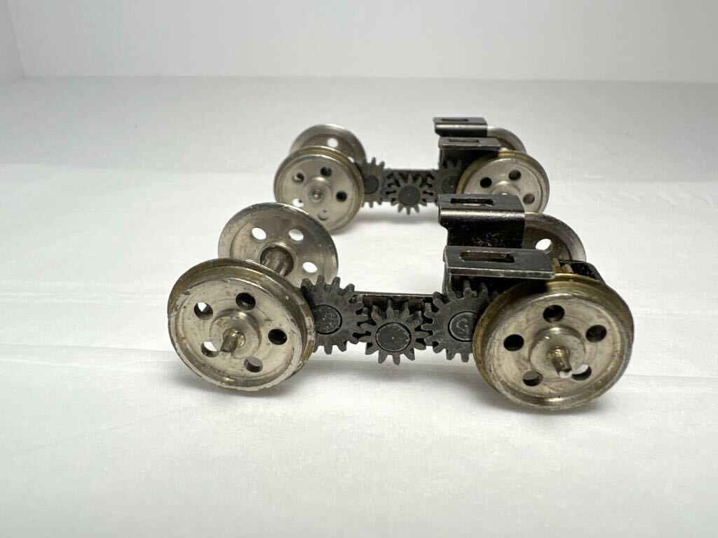 鉄道模型 車輪 ギア インサイドギア 軸間距離約30mm 車輪直径約16mm HOゲージ 車輌パーツ ジャンク_画像2