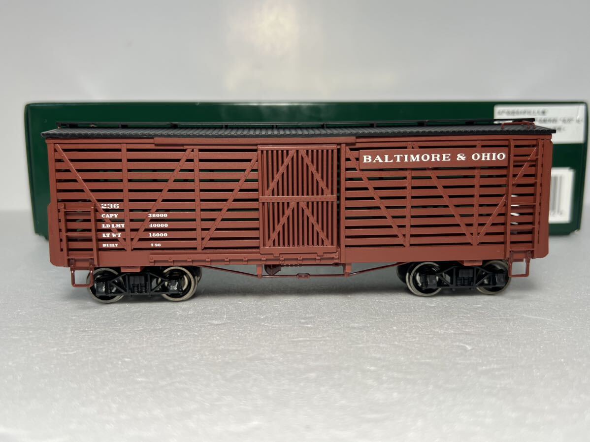 BACHMANN 27512 ON30 STOCK CAR BALTIMORE & OHIO Oナロー ストックカー 貨物列車 ボルチモア・アンド・オハイオ鉄道_画像1