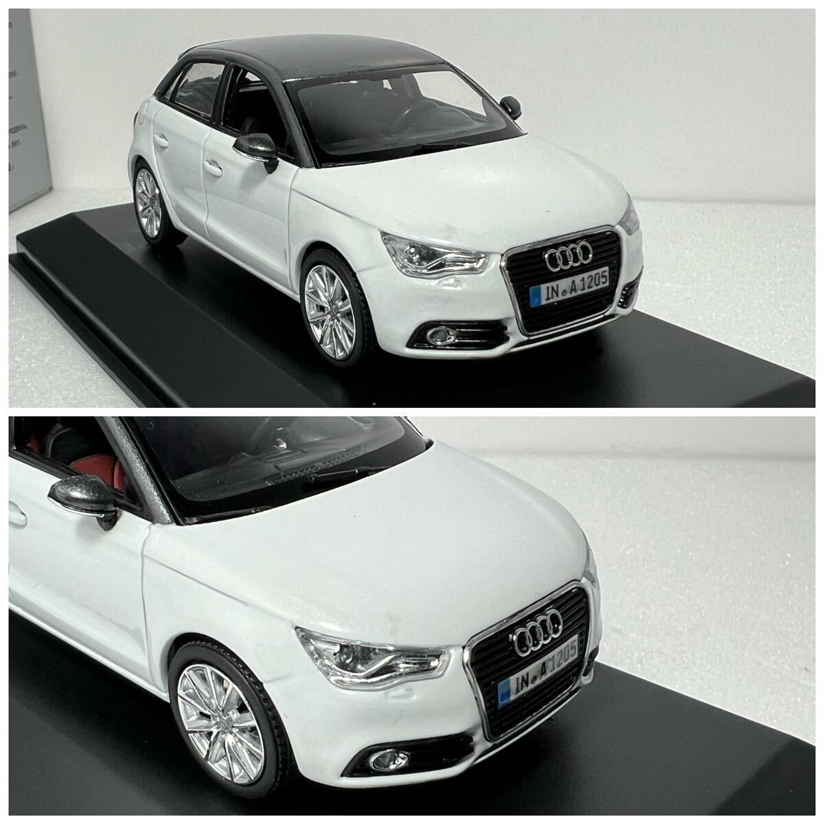 ディーラー特注 1/43 Audi A1 Sportback アウディ A1 スポーツバック グレイシアホワイト Glacier Whiteの画像6