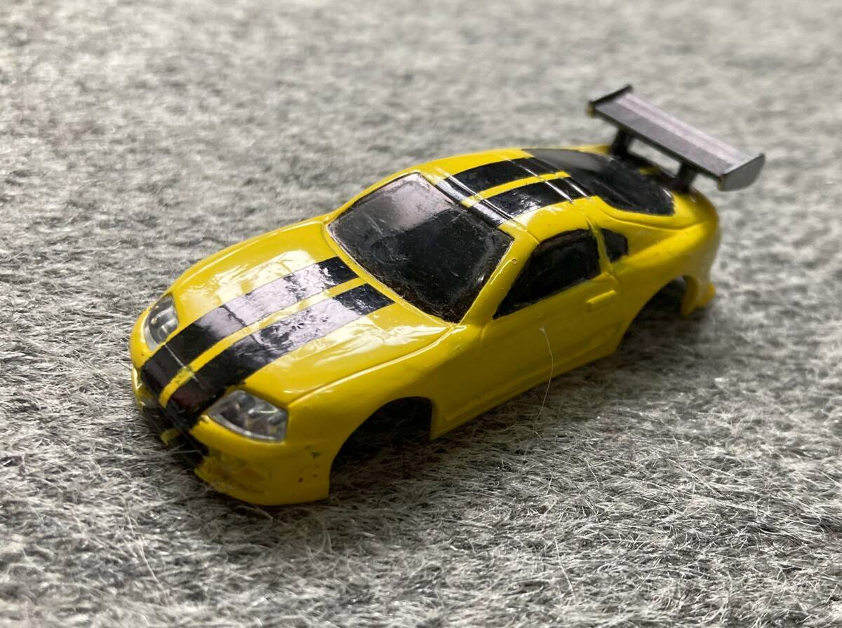 ★送料込み TURBOTURBO RACING ターボレーシング　1/76スケール RTR R/Cカー C73用塗装済みボディ（イエロー）_画像1