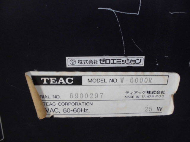 4-448♀TEAC/ティアック ダブルカセットデッキ W-6000R♀の画像7