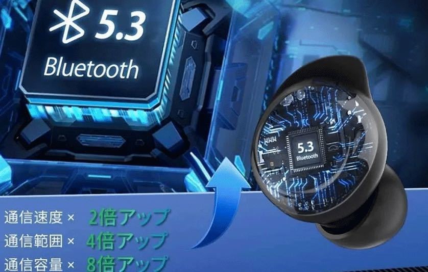 【2023最新モデル】ワイヤレスイヤホン 骨伝導 Bluetooth 5.3 防水 高音質 イヤホン Hi-Fi ノイズキャンセリング 自動ベアリング_画像9