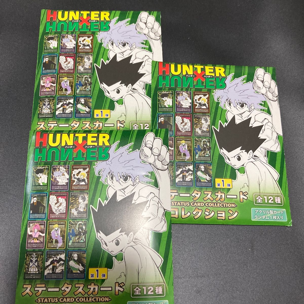 HUNTER×HUNTER ステータスカードコレクション 未開封 3点 HUNTER×HUNTER ステータスカードコレクション 未開封 3点