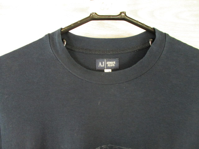 春物 ARMANI JEANS アルマーニジーンズ ＜コットン混 長袖 ロンT デカロゴ ＞M601m_画像4