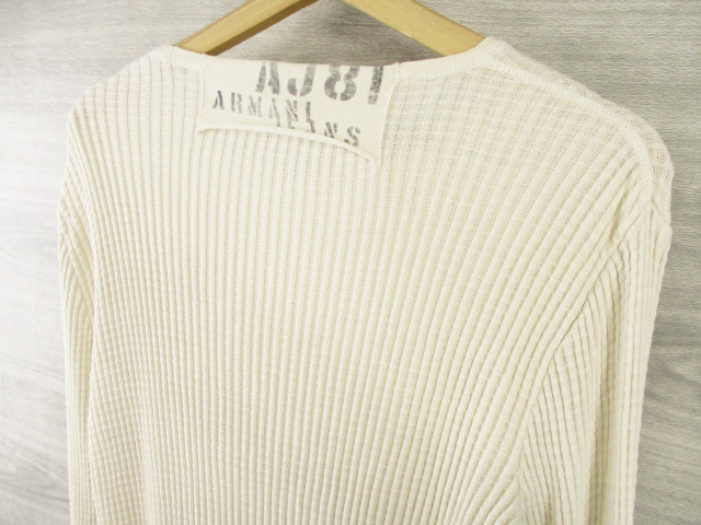 ARMANI JEANS* Armani Jeans < cotton knitted waffle long T>*M2198c