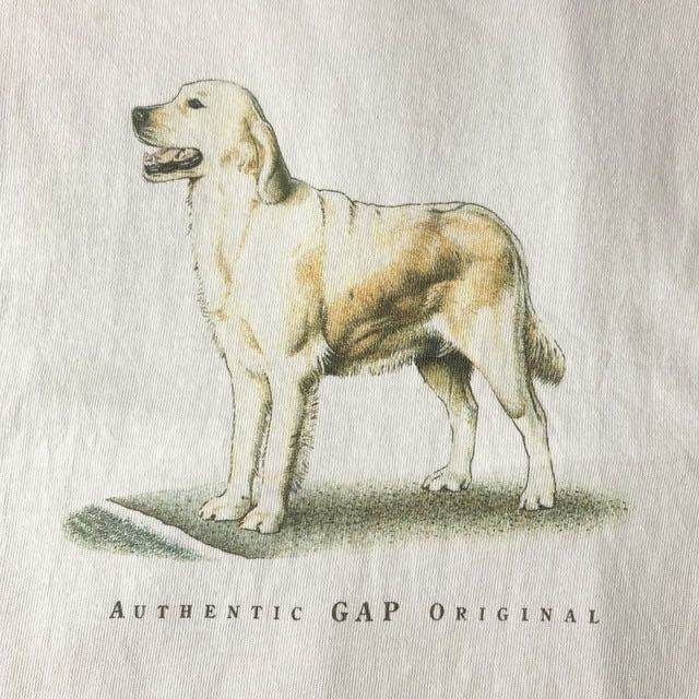 90’s OLD GAP Tシャツ 白タグ アニマル 犬 ドッグ 染み込み USA製 ヴィンテージ 紺タグ デカタグ_画像1