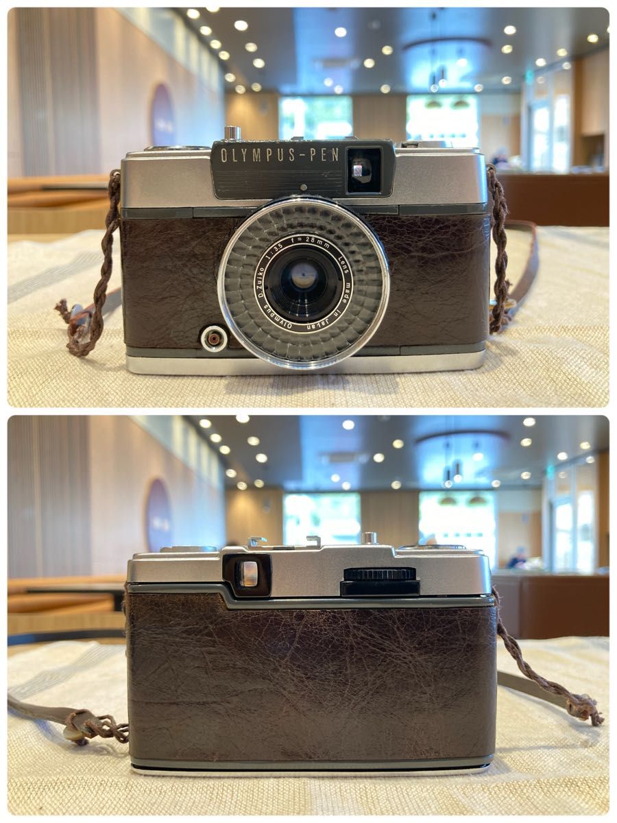 完動品 美品 olympus pen ee2 フィルムカメラ入門に 本革外装 完動品 美品 olympus pen ee2 フィルムカメラ入門に 本革外装