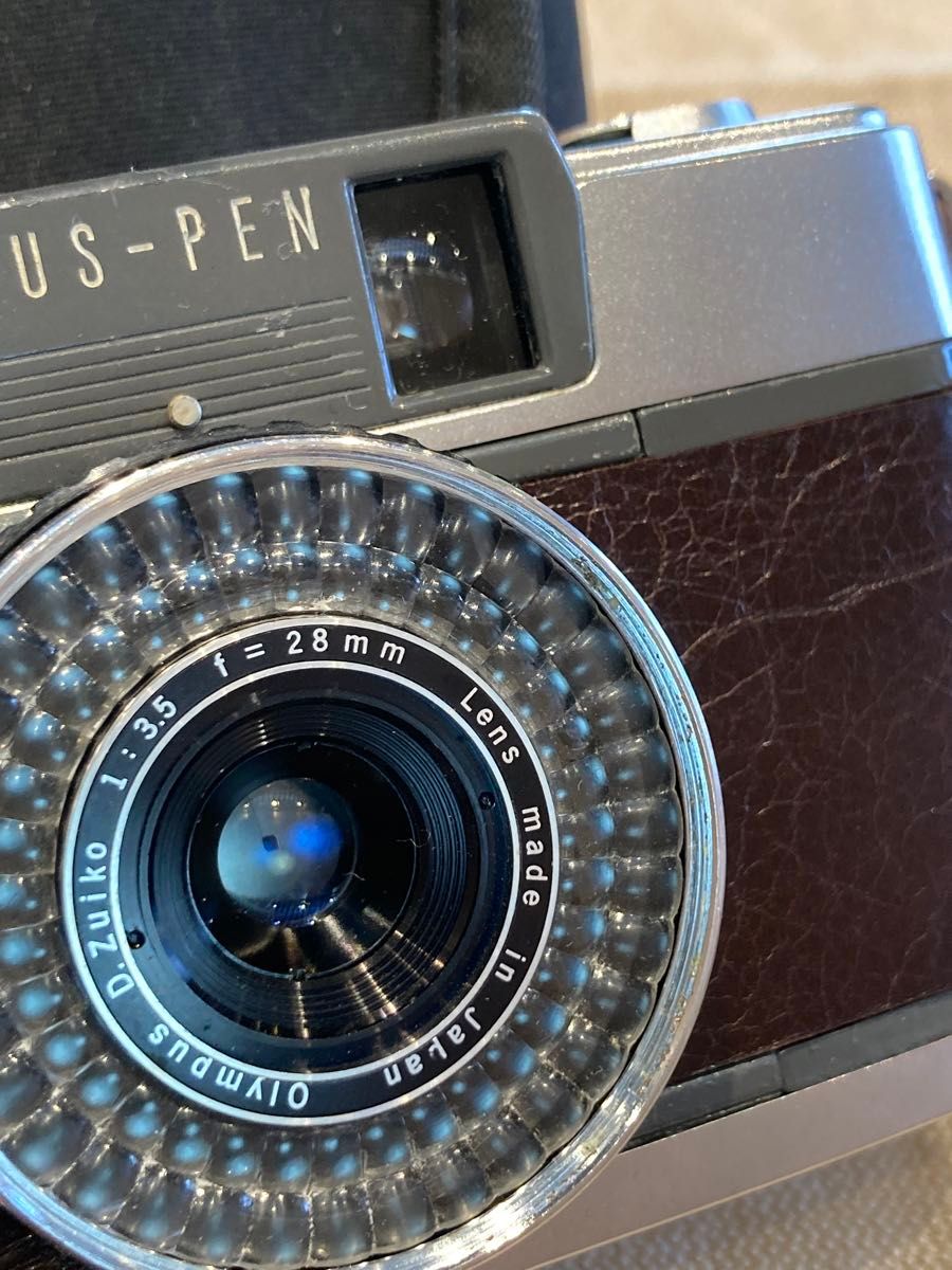 完動品 美品 olympus pen ee2 フィルムカメラ入門に 本革外装 完動品 美品 olympus pen ee2 フィルムカメラ入門に 本革外装