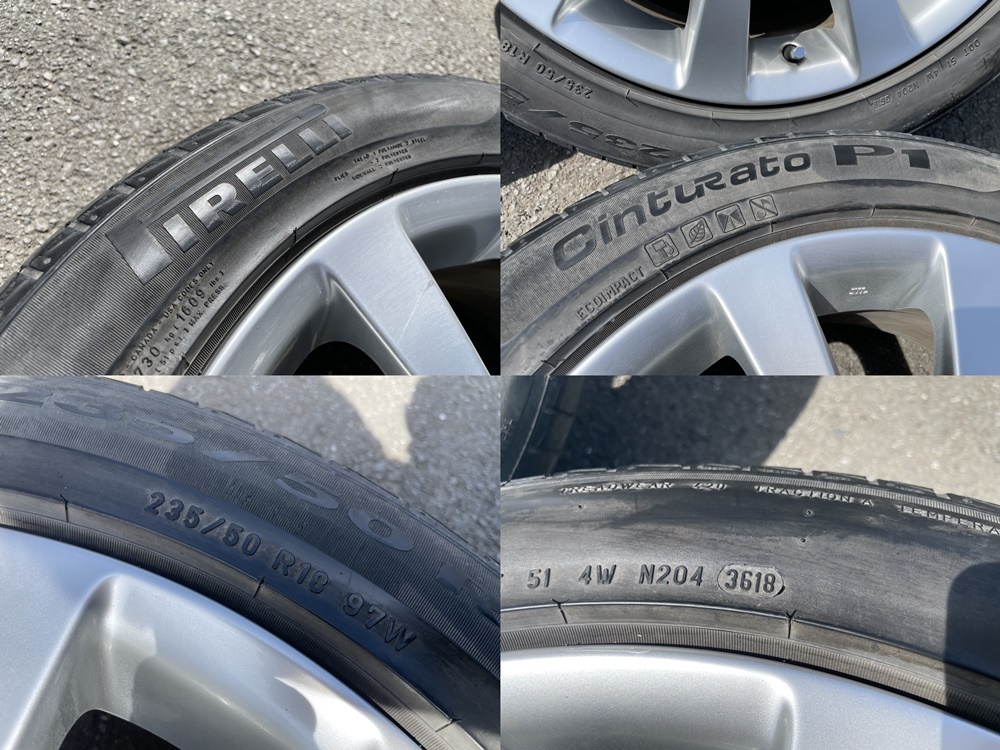 LEXUS レクサス USF40 UVF45 LS460 LS600h 中期 後期 純正 235/50R18 5H PCD120 ピレリ チントゥラート 中古品_画像7