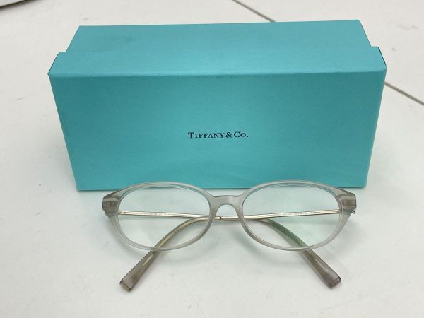 Y320-N36-1601 Tiffany ティファニー メガネ 眼鏡 8250 52□16 140 グレー 現状品②の画像1