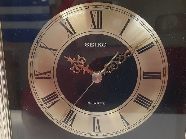 Y234-N38-341 SEIKO セイコー QZ410G アナログ クオーツ 置き時計 インテリア ジャンク 現状品③の画像2