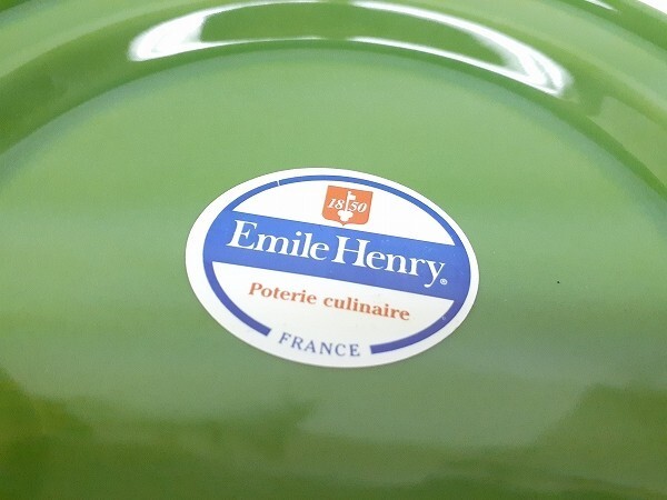 Y200-N37-1000 Emile Henry エミールアンリ 小皿 グリーン 5枚 セット 食器 陶器 プレート 現状品③の画像3