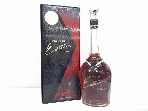 Z263-N40-98 未開栓 CAMUS カミュ Extra ロングネック コニャック ブランデー 700ml 箱あり 現状品③_画像1