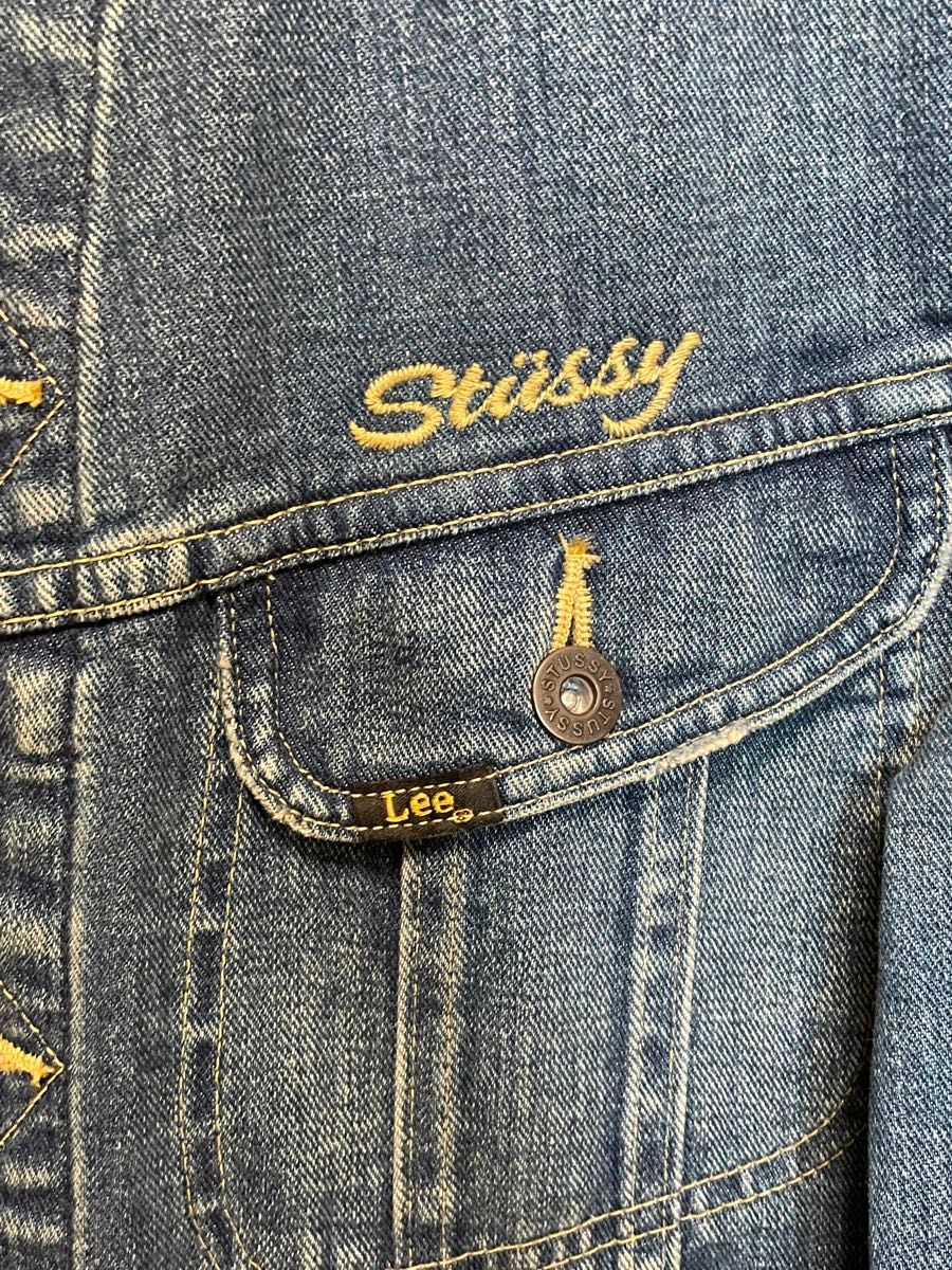 stussy lee コラボ　ジージャン　コーデュロイ　デニムジャケット　M