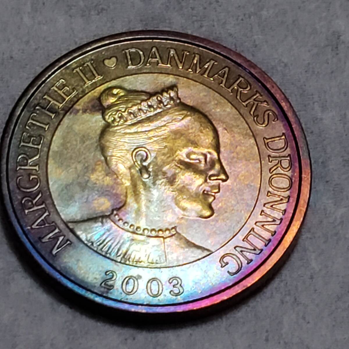 2003　デンマーク　 硬貨　超綺麗なものですトーン　コイン_画像2