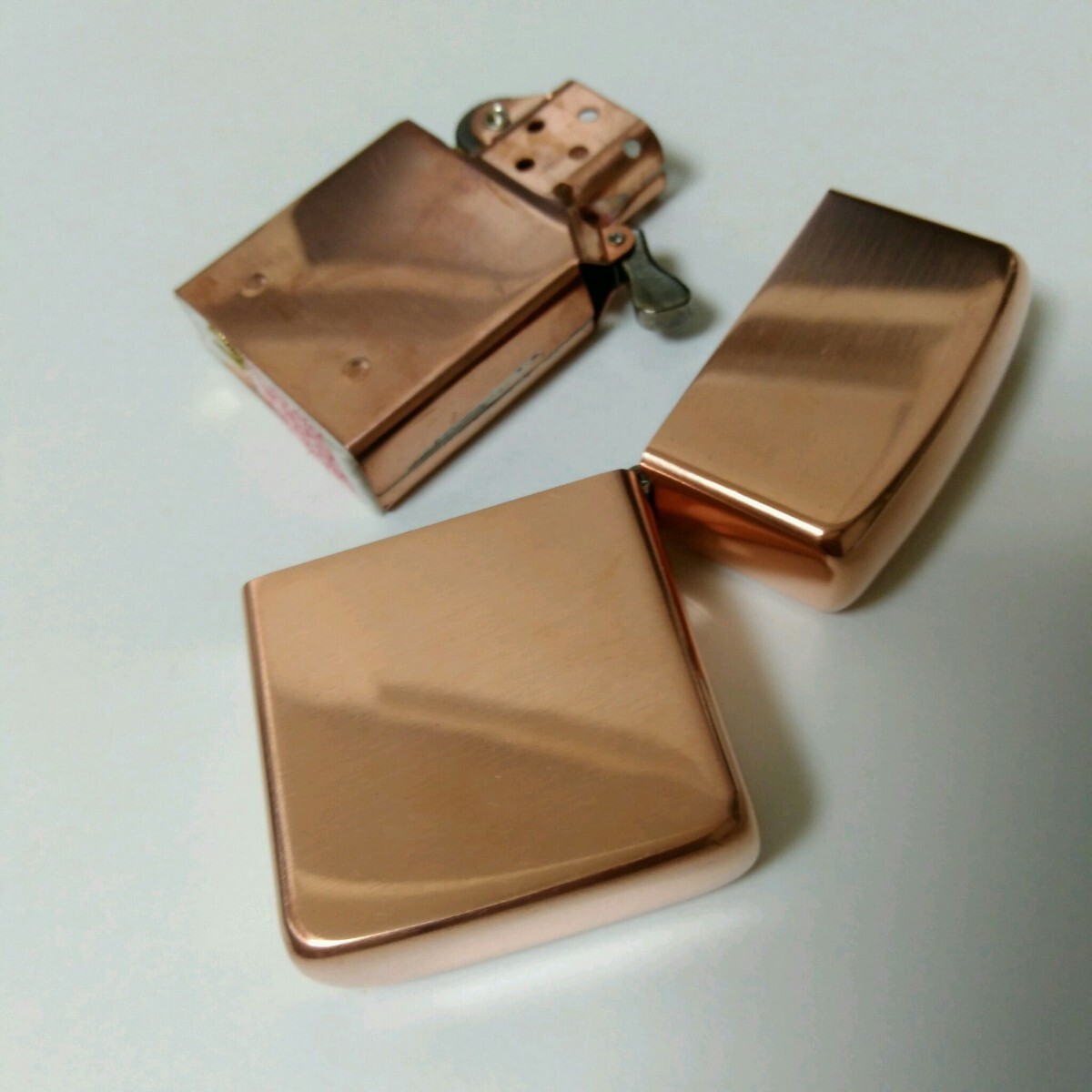 未使用品 SOLID COPPER PREMIUM OIL LIGHTER 純銅無垢(ソリッドカッパー)プレミアムオイルライター ZIPPO互換品 重厚/無地 アーマーケース_画像7