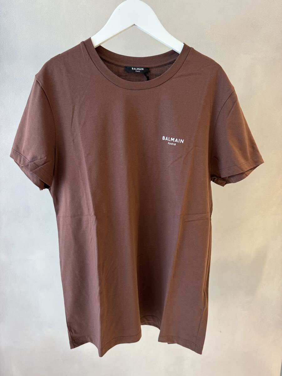 【BALMAIN】ロゴTシャツ　Brown_画像1